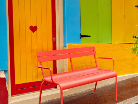 LUXEMBOURG - Banc de jardin avec accoudoir