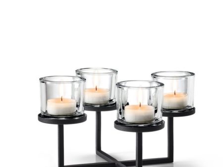 Tealight holder NERO Round candle holder