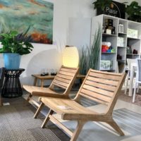 LISBON - Teak lounge armchair