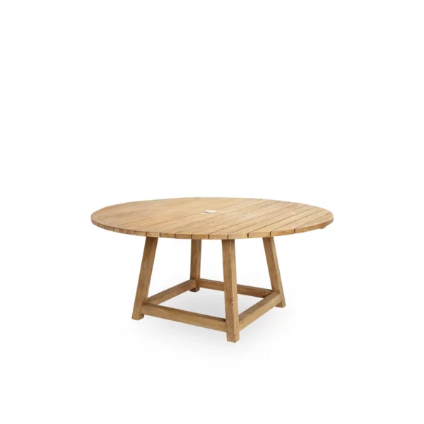 GEORGE -  Table de repas ronde en teck par SIKA DESIGN – Image 2