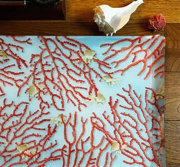 Plateau de service - Motif ''VAO''